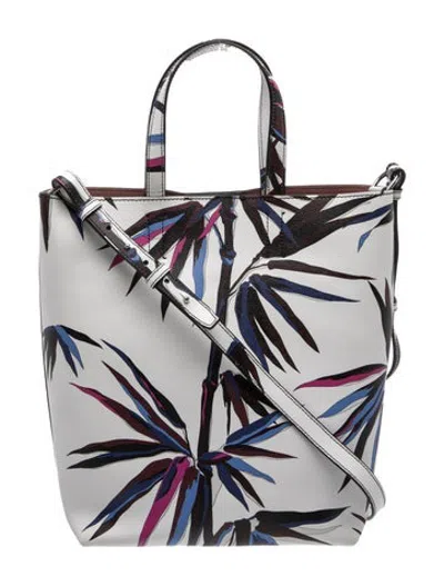 Pre-owned Pucci Leather Tote W/ Tags In Blue/white