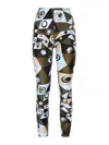 Pucci Polyamide Leggings Geometric Pattern High Waist In Blue