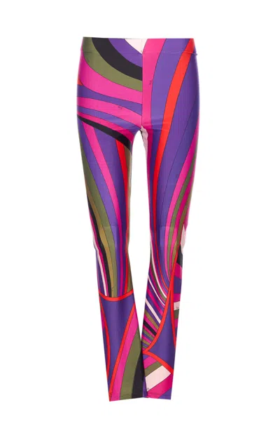 Pucci Leggings Iride Print In Multi
