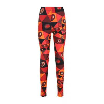Pucci Leggings Multicolour In Orange