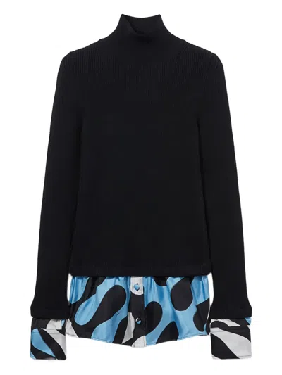 Pucci Leocorno-print Sweater In Black