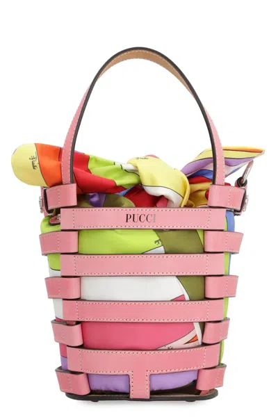 Pucci Lido Mini Bucket Bag In Pink