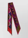 Pucci Square Silk Twill Scarf With Bold Patterns In Multi