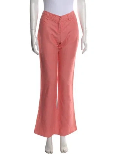 Pre-owned Pucci Linen Flared Pants In Pink