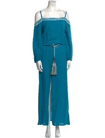 Pre-owned Pucci Linen Long Dress In Blue