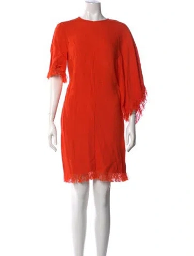 Pre-owned Pucci Linen Mini Dress In Orange