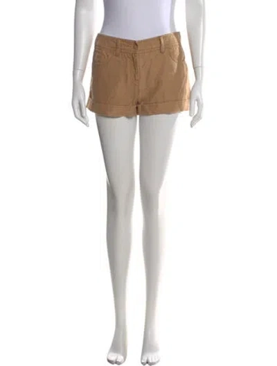 Pre-owned Pucci Linen Mini Shorts In Neutral