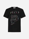 Pucci Pisces-printed Crewneck T-shirt In Black