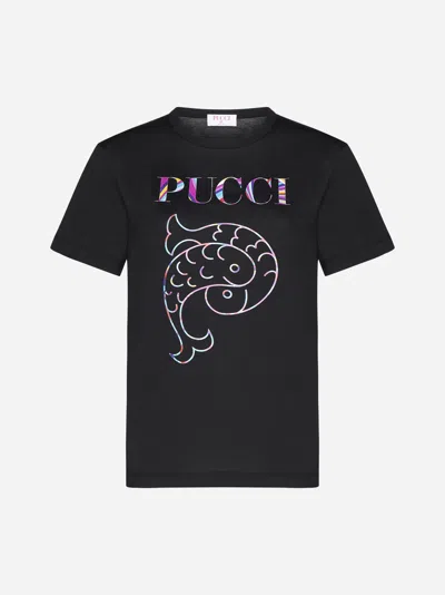 PUCCI LOGO COTTON T-SHIRT