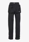 Pucci Logo Nylon Pants In Black