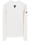 Pucci Logo-embroidered Ribbed Knit Jumper In White