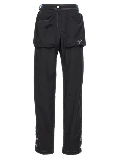 Pucci Taffeta Tapered Pants In Black