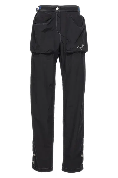 Pucci Logo Nylon Pants In Black