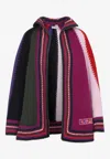 Pucci Stylish Knit Cape With Collar And Hem In Multi