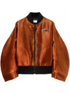 Pucci Logo-plaque Bomber Jacket In Orange
