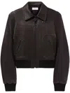 Pucci Logo-plaque Leather Jacket In Black