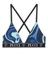 Pucci Pack Of 3 Light Stretch Jersey Bra Tops In Blue
