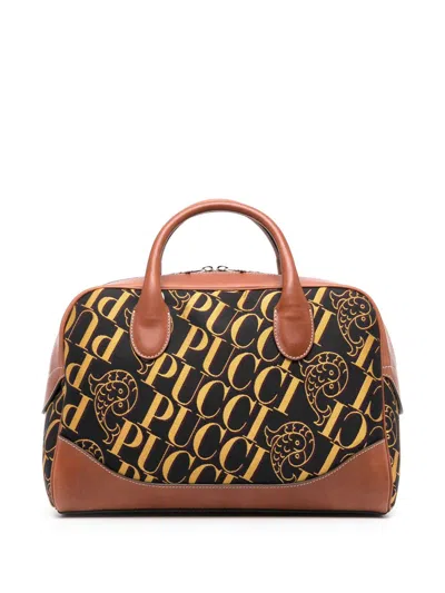 Pucci Logo-print Tote Bag In Black