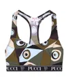 Pucci Logo-band Printed Performance Bra In Multi
