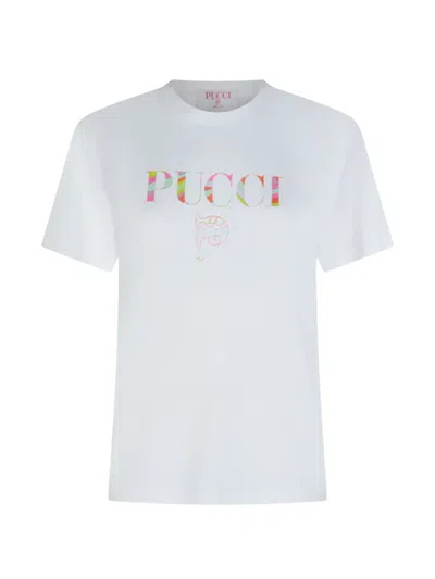 Pucci Essential Logo T-shirt For Women In White