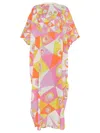 Pucci Occhi-print Cotton Muslin Maxi Caftan Dress In Multi