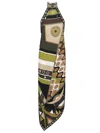 Pucci Geometric Silk Maxi Dress In Khaki Muschio