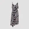 Pucci Spaghetti Strap Asymmetric Hem Dress In Multi