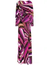 Pucci Iride Silk Maxi Dress In Violett
