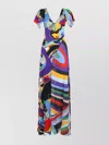 Pucci Orchidee And Iride Print Maxi Dress In Black