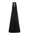 Pucci Long Dress With V-neck And Slit In Black