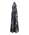Pucci Long Jumpsuit In Silk With Print In Black