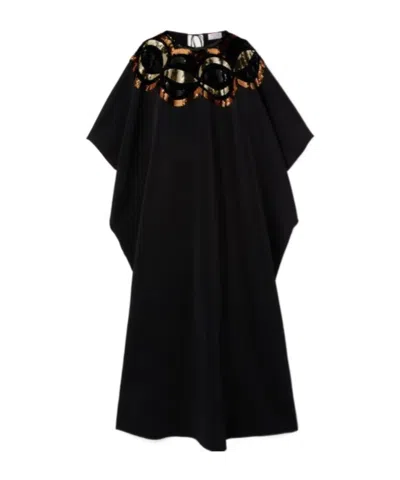 Pucci Long Kaftan Robe In Black