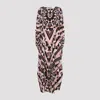 Pucci Nude Manuba-print Silk Crepe Long Caftan In Brown