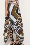 Pucci Long Skirt Khaki Blue In Multi