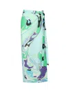 Pucci Long Skirt With Orchid Print In Multi