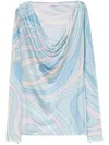 Pucci Long Sleeve Blouse In Blue