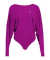 Pucci Long-sleeve Bodysuit In Purple
