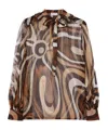 Pucci Long Sleeve Shirt In Brown