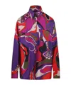 Pucci Silk Shirt With Abstract Print In Multi