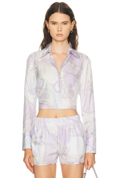 Pucci Long Sleeve Shirt In Multi