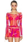 Pucci Long Sleeve Top In White