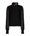 Pucci Long-sleeved Blouse In Black