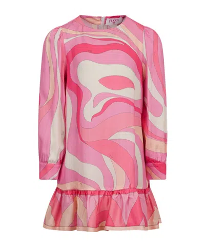 Pucci Long-sleeved Dress In Multi