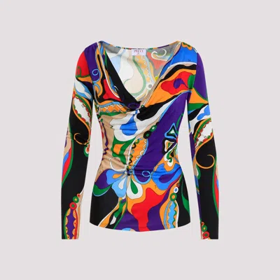 Pucci Long Sleeves Blouse In Viola Rosso
