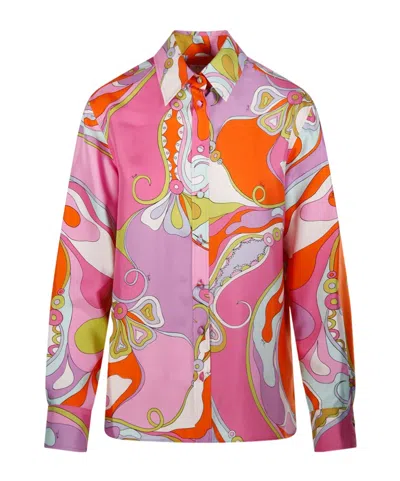 Pucci Long-sleeved Shirt In Multi