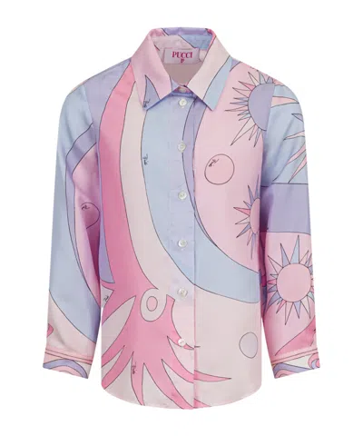 Pucci Long-sleeved Shirt In Purple