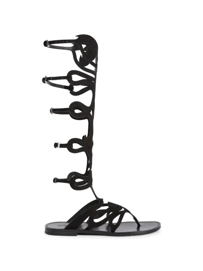 Pucci Low Gladiator Sandals In Black