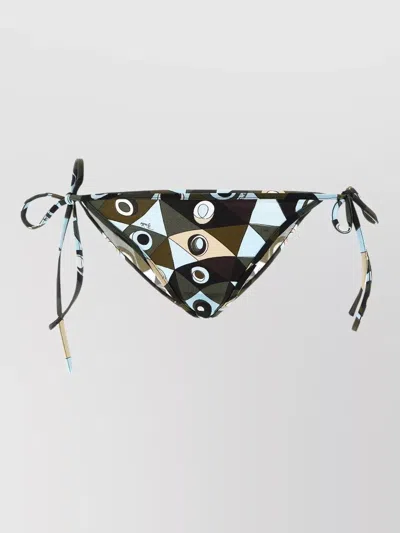 Pucci Low Rise Bikini Briefs Tie Side Pattern In Multi
