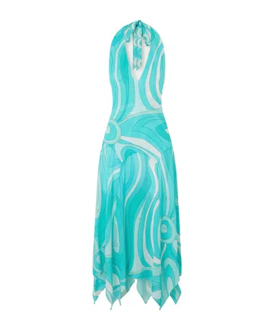 Pucci Lowneck Dress In Blue