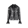 Pucci Marmo-print Silk Shirt In Grey